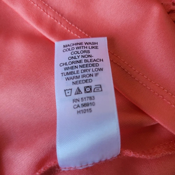 Maurices orange sleeveless dress stripe and floral crochet. Never Worn. M - Picture 6 of 9